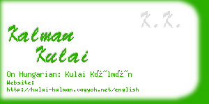 kalman kulai business card